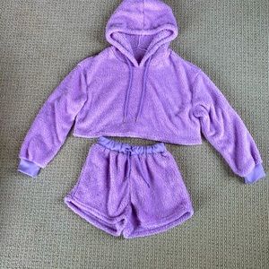 2 piece pajama set, purple